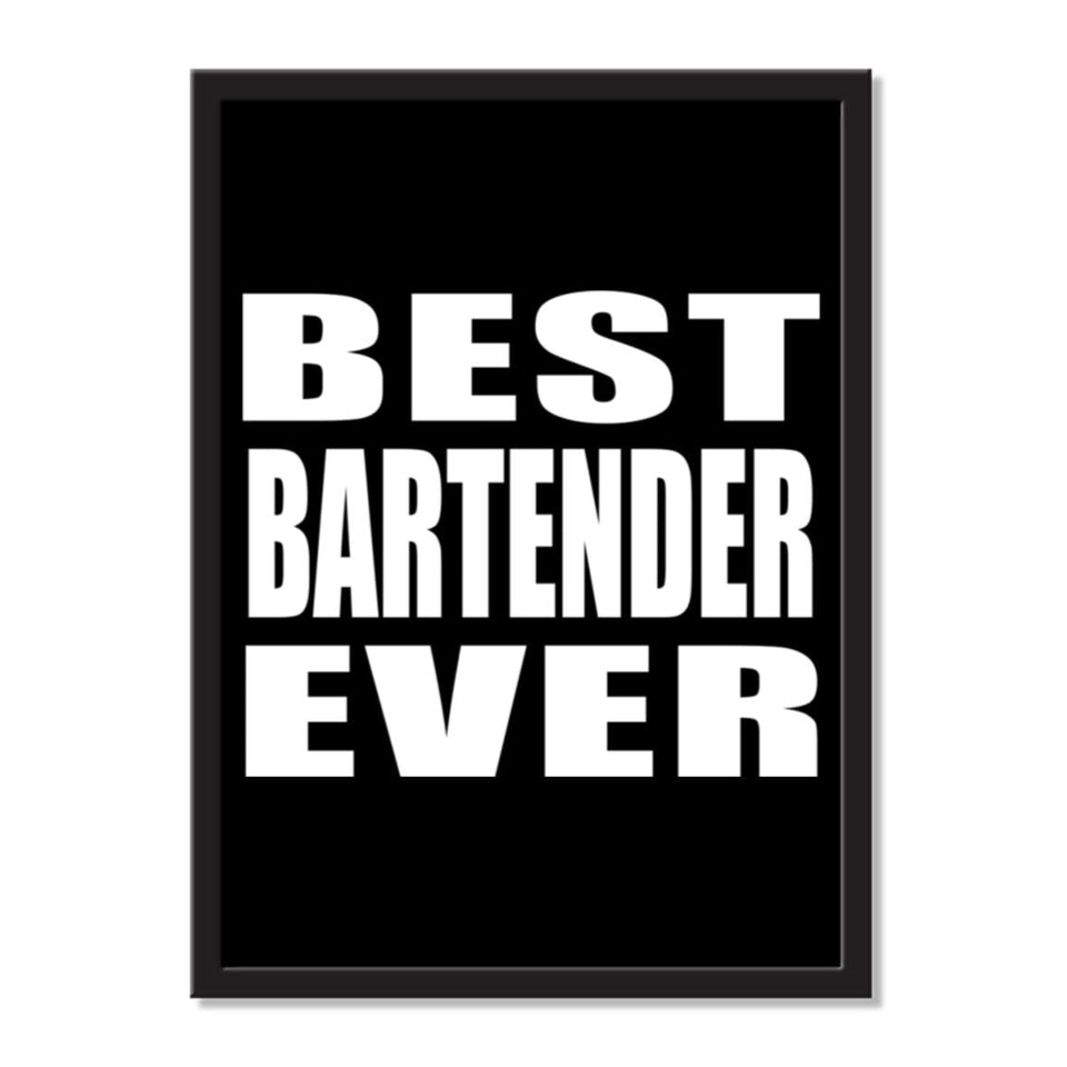 Best Bartender Ever - Portrait Frame Photo Tile