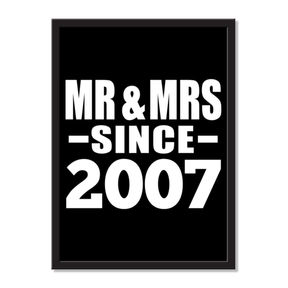 Mr & Mrs Since 2007 - Portrait Frame Photo Tile