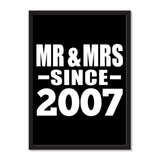 Mr & Mrs Since 2007 - Portrait Frame Photo Tile