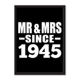 Mr & Mrs Since 1945 - Portrait Frame Photo Tile