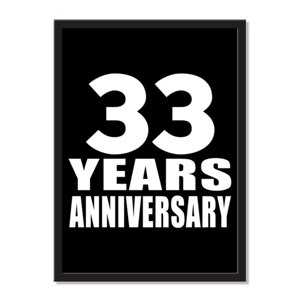 33 Years Anniversary - Portrait Frame Photo Tile