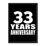 33 Years Anniversary - Portrait Frame Photo Tile
