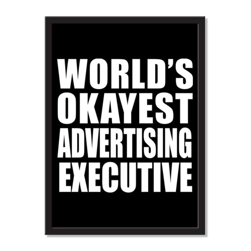 World's Okayest Advertising Executive - Portrait Frame Photo Tile