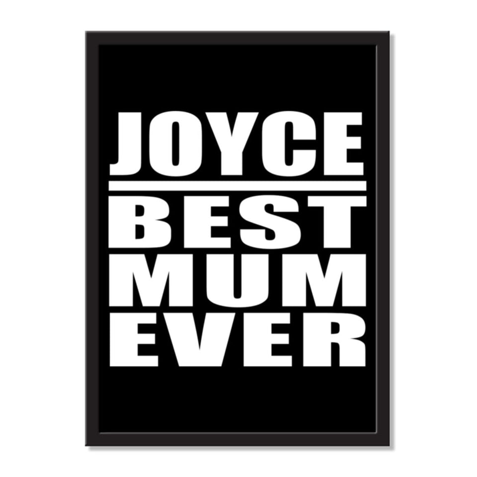 Joyce Best Mum Ever - Portrait Frame Photo Tile