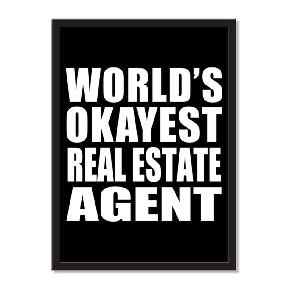 World's Okayest Real Estate Agent - Portrait Frame Photo Tile