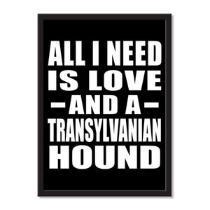 All I Need Is Love And A Transylvanian Hound - Portrait Frame Photo Tile