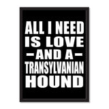All I Need Is Love And A Transylvanian Hound - Portrait Frame Photo Tile