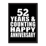 52 Years & Counting Happy Anniversary - Portrait Frame Photo Tile