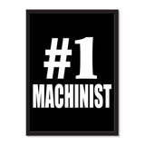 Number One #1 Machinist - Portrait Frame Photo Tile