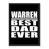 Warren Best Dad Ever - Portrait Frame Photo Tile
