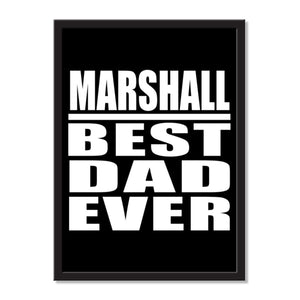 Marshall Best Dad Ever - Portrait Frame Photo Tile