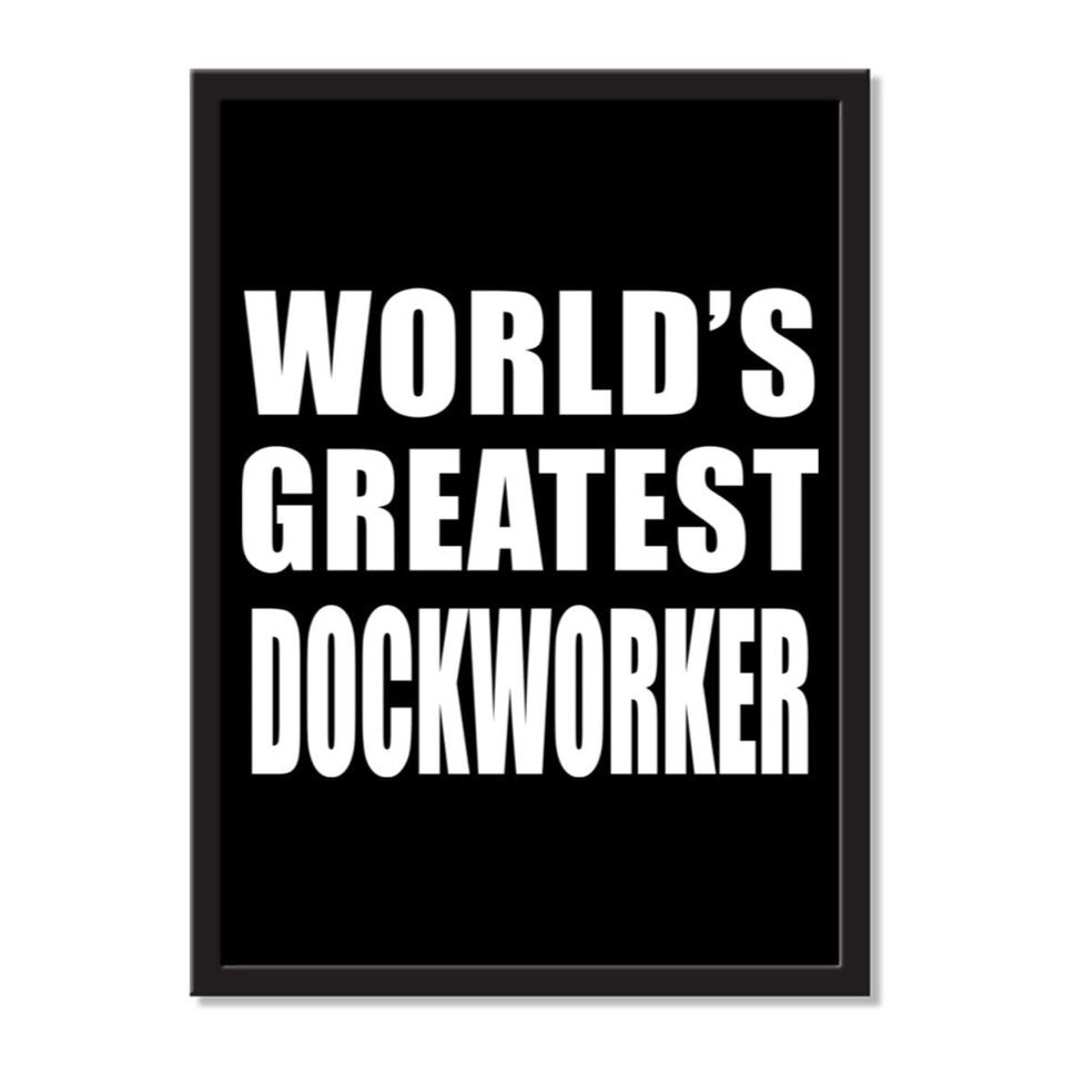 World's Greatest Dockworker - Portrait Frame Photo Tile