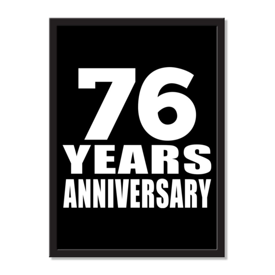 76 Years Anniversary - Portrait Frame Photo Tile