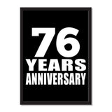 76 Years Anniversary - Portrait Frame Photo Tile