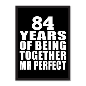 84 Years Of Being Together Mr Perfect - Portrait Frame Photo Tile