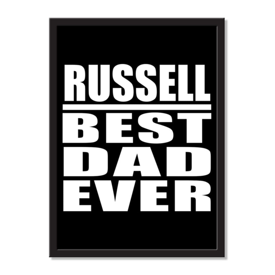 Russell Best Dad Ever - Portrait Frame Photo Tile