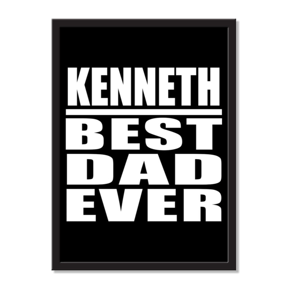 Kenneth Best Dad Ever - Portrait Frame Photo Tile