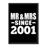 Mr & Mrs Since 2001 - Portrait Frame Photo Tile