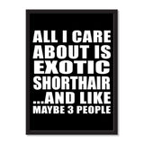 All I Care About Is Exotic Shorthair And Like Maybe 3 People - Portrait Frame Photo Tile