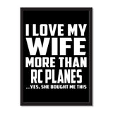 I Love My Wife More Than RC Planes ...Yes, She Bought Me This - Portrait Frame Photo Tile