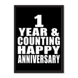 1 Year & Counting Happy Anniversary - Portrait Frame Photo Tile