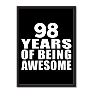 98 Years Of Being Awesome - Portrait Frame Photo Tile