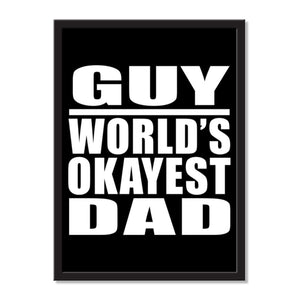 Guy World's Okayest Dad - Portrait Frame Photo Tile