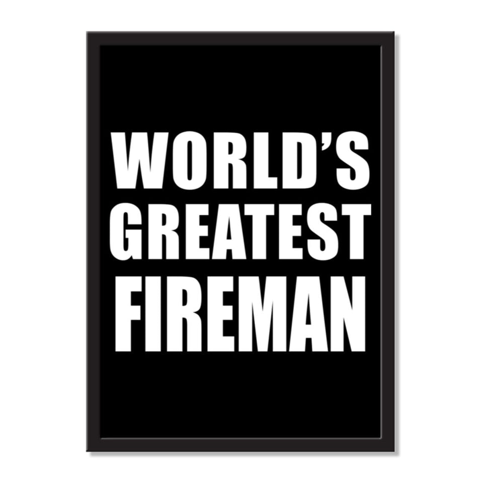 World's Greatest Fireman - Portrait Frame Photo Tile