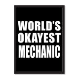World's Okayest Mechanic - Portrait Frame Photo Tile