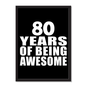 80 Years Of Being Awesome - Portrait Frame Photo Tile