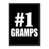 Number One #1 Gramps - Portrait Frame Photo Tile