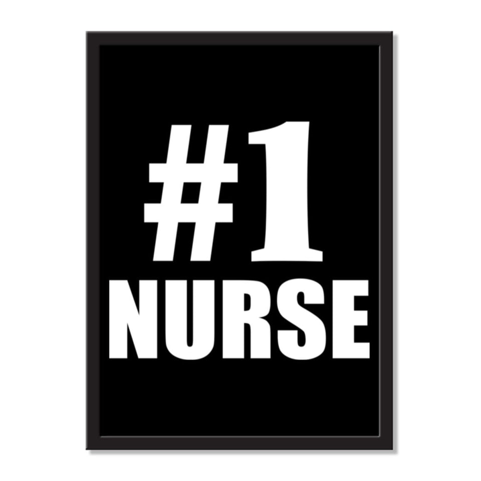 Number One #1 Nurse - Portrait Frame Photo Tile