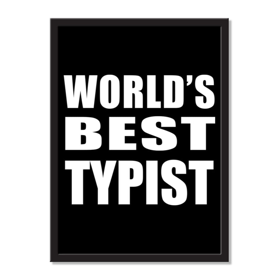 World's Best Typist - Portrait Frame Photo Tile