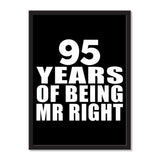 95 Years Of Being Mr Right - Portrait Frame Photo Tile