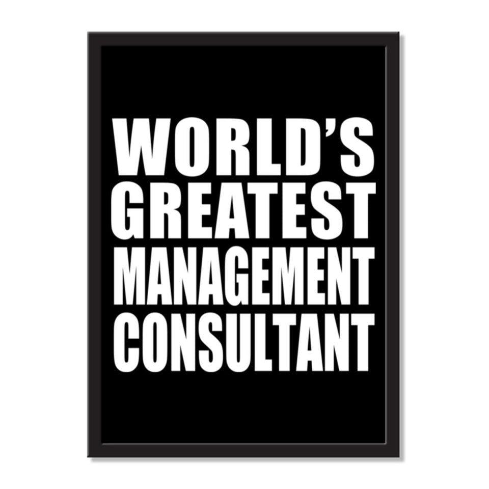 World's Greatest Management Consultant - Portrait Frame Photo Tile