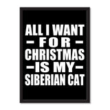 All I Want For Christmas Is My Siberian Cat - Portrait Frame Photo Tile
