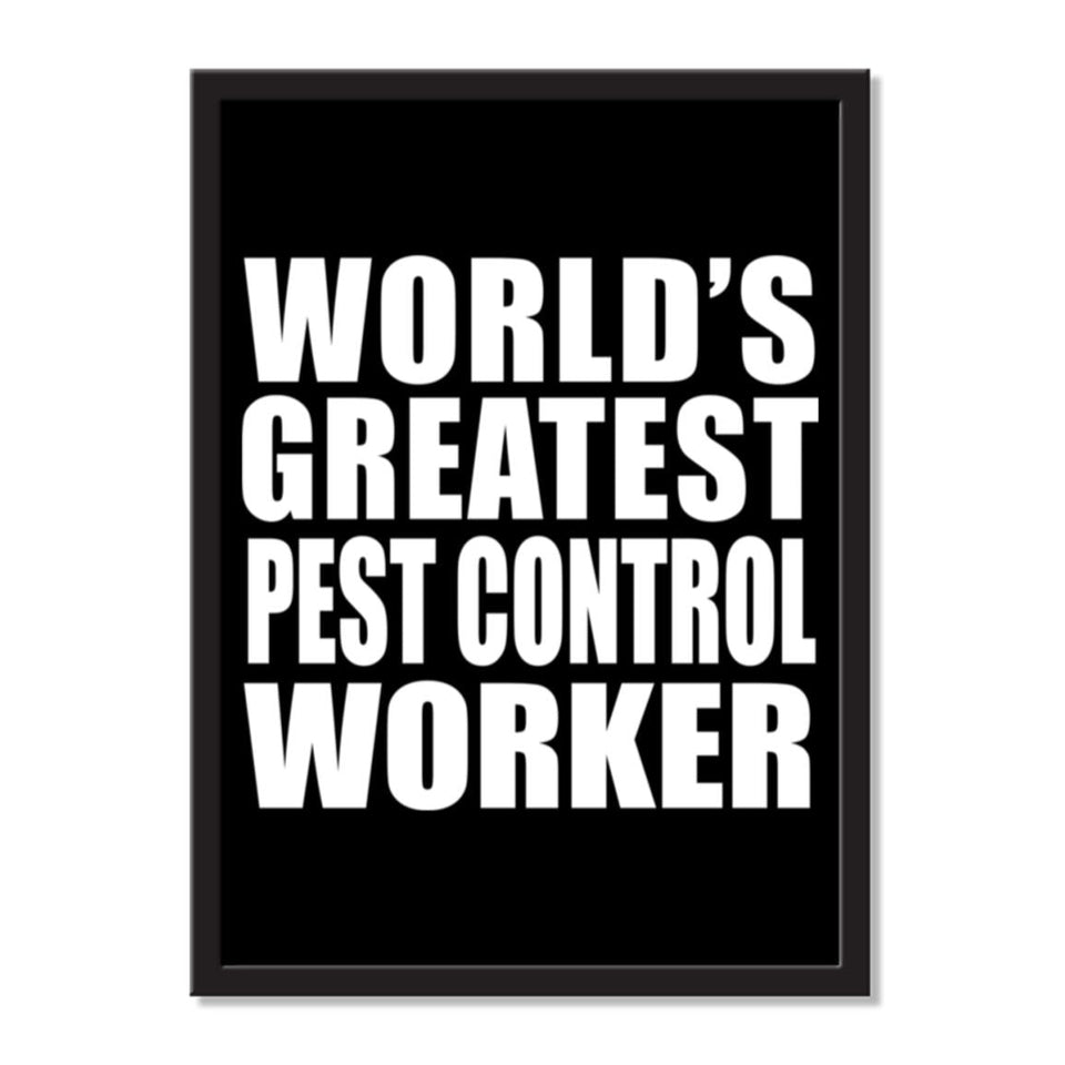 World's Greatest Pest Control Worker - Portrait Frame Photo Tile