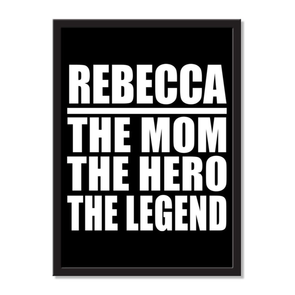 Rebecca The Mom The Hero The Legend - Portrait Frame Photo Tile