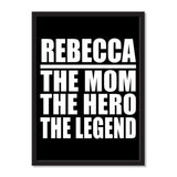 Rebecca The Mom The Hero The Legend - Portrait Frame Photo Tile