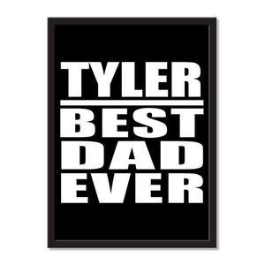 Tyler Best Dad Ever - Portrait Frame Photo Tile