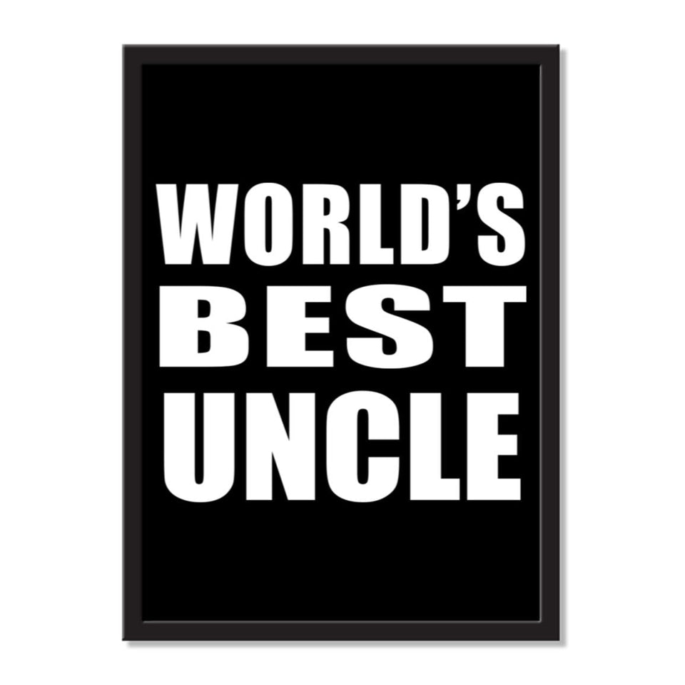 World's Best Uncle - Portrait Frame Photo Tile