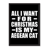 All I Want For Christmas Is My Aegean Cat - Portrait Frame Photo Tile