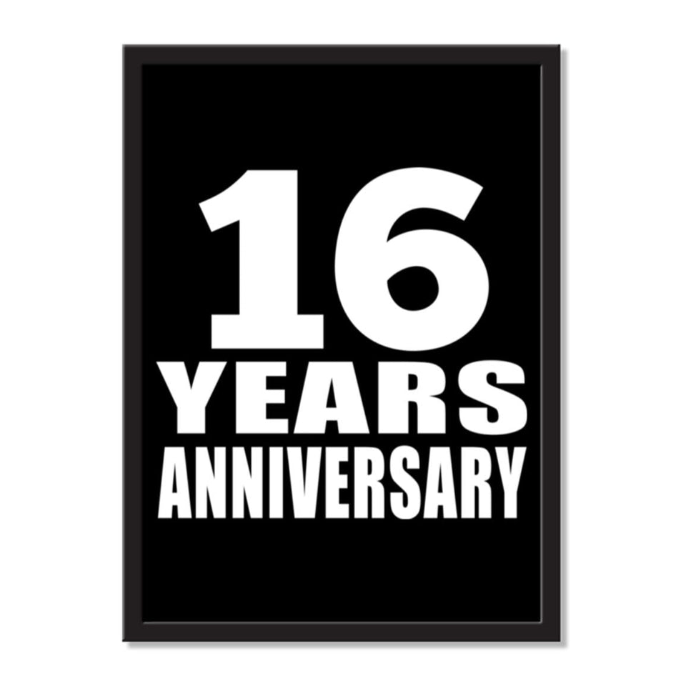 16 Years Anniversary - Portrait Frame Photo Tile