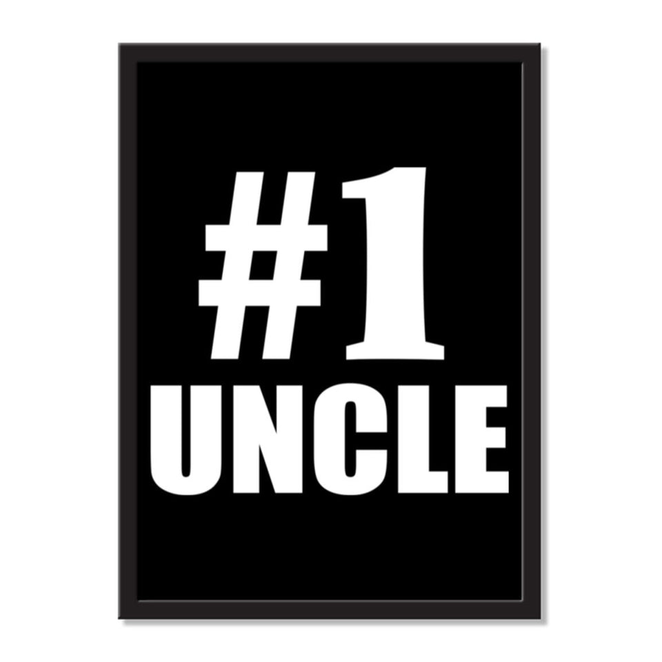 Number One #1 Uncle - Portrait Frame Photo Tile