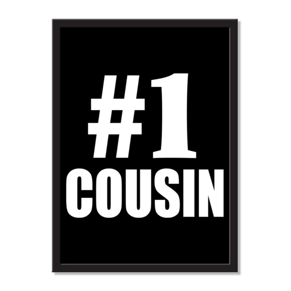 Number One #1 Cousin - Portrait Frame Photo Tile