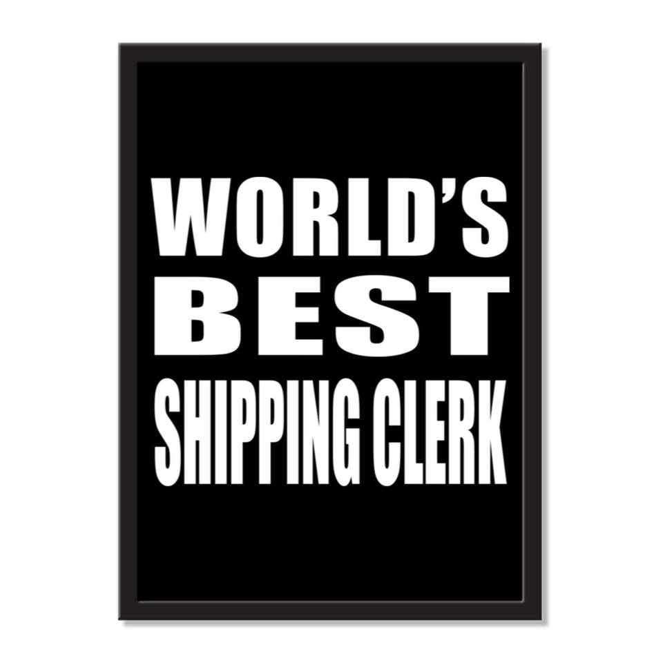 World's Best Shipping Clerk - Portrait Frame Photo Tile