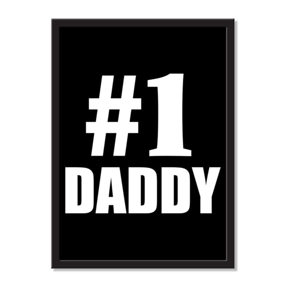 Number One #1 Daddy - Portrait Frame Photo Tile