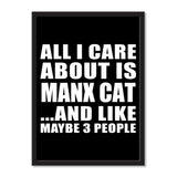 All I Care About Is Manx Cat And Like Maybe 3 People - Portrait Frame Photo Tile