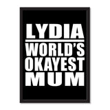 Lydia World's Okayest Mum - Portrait Frame Photo Tile