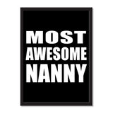 Most Awesome Nanny - Portrait Frame Photo Tile